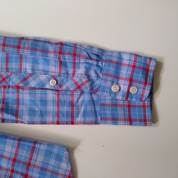 NWT J. Crew blue cotton plaid tie front button up shirt XS - Picture 7 of 11
